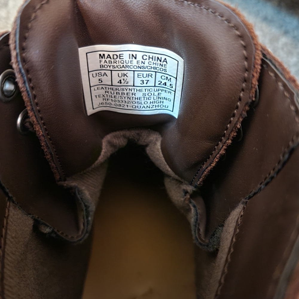 Polo Ralph Lauren Boys Oslo Leather Boots Size 5 - Picture 6 of 6